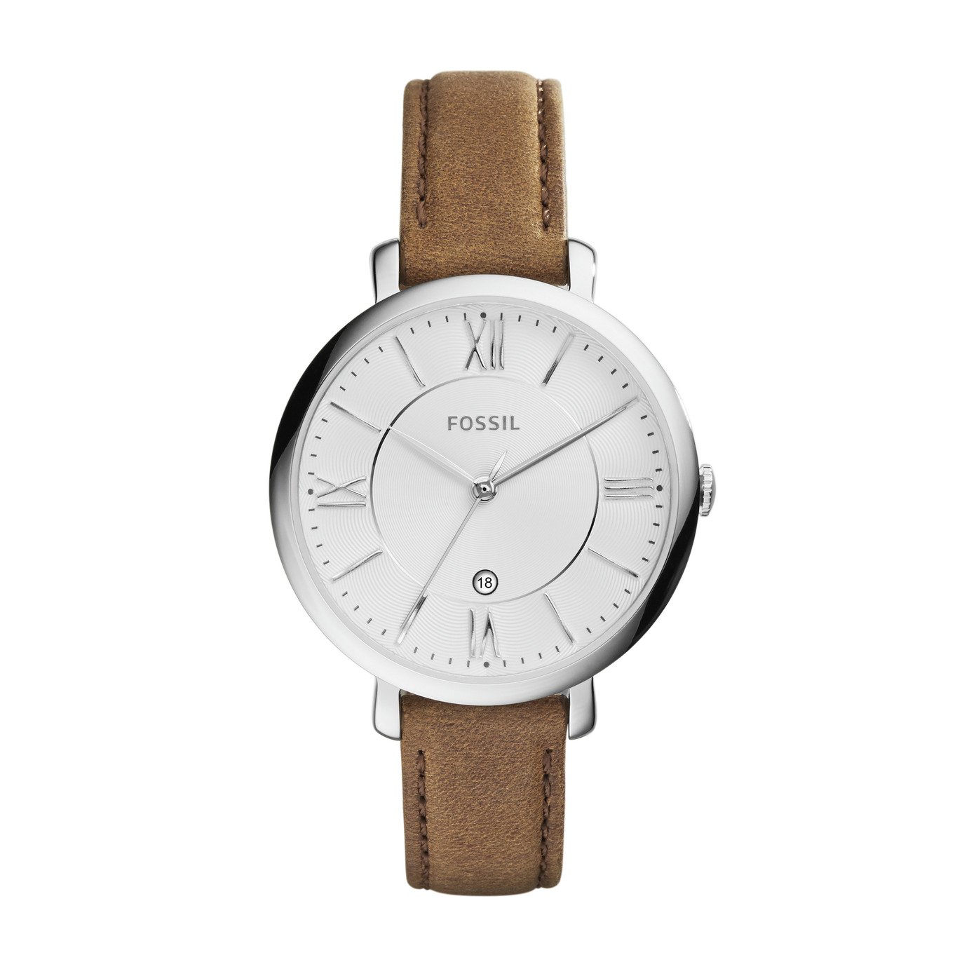 Fossil Ladies Jacqueline Brown Leather Strap Watch