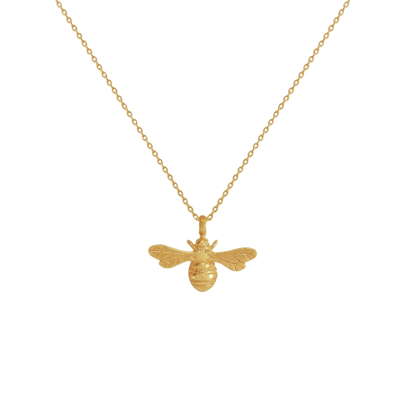Revere 9ct Gold Plated Sterling Silver Bee Pendant Necklace