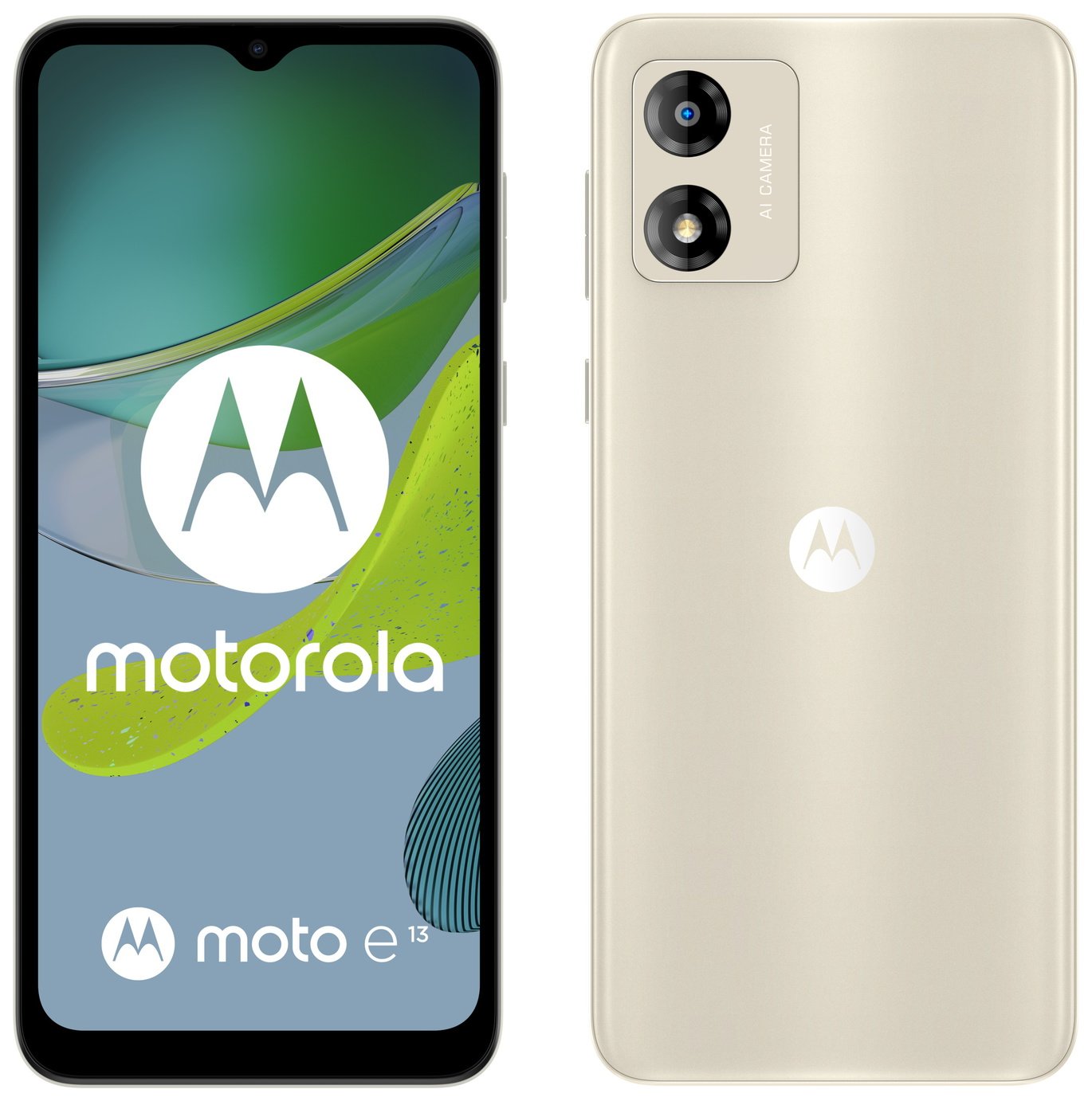 SIM Free Motorola E13 64GB Mobile Phone - Creamy White