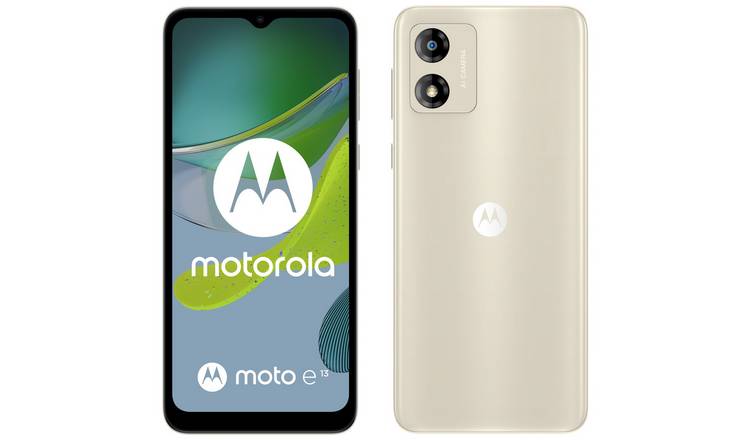 SIM Free Motorola E13 64GB Mobile Phone - Creamy White