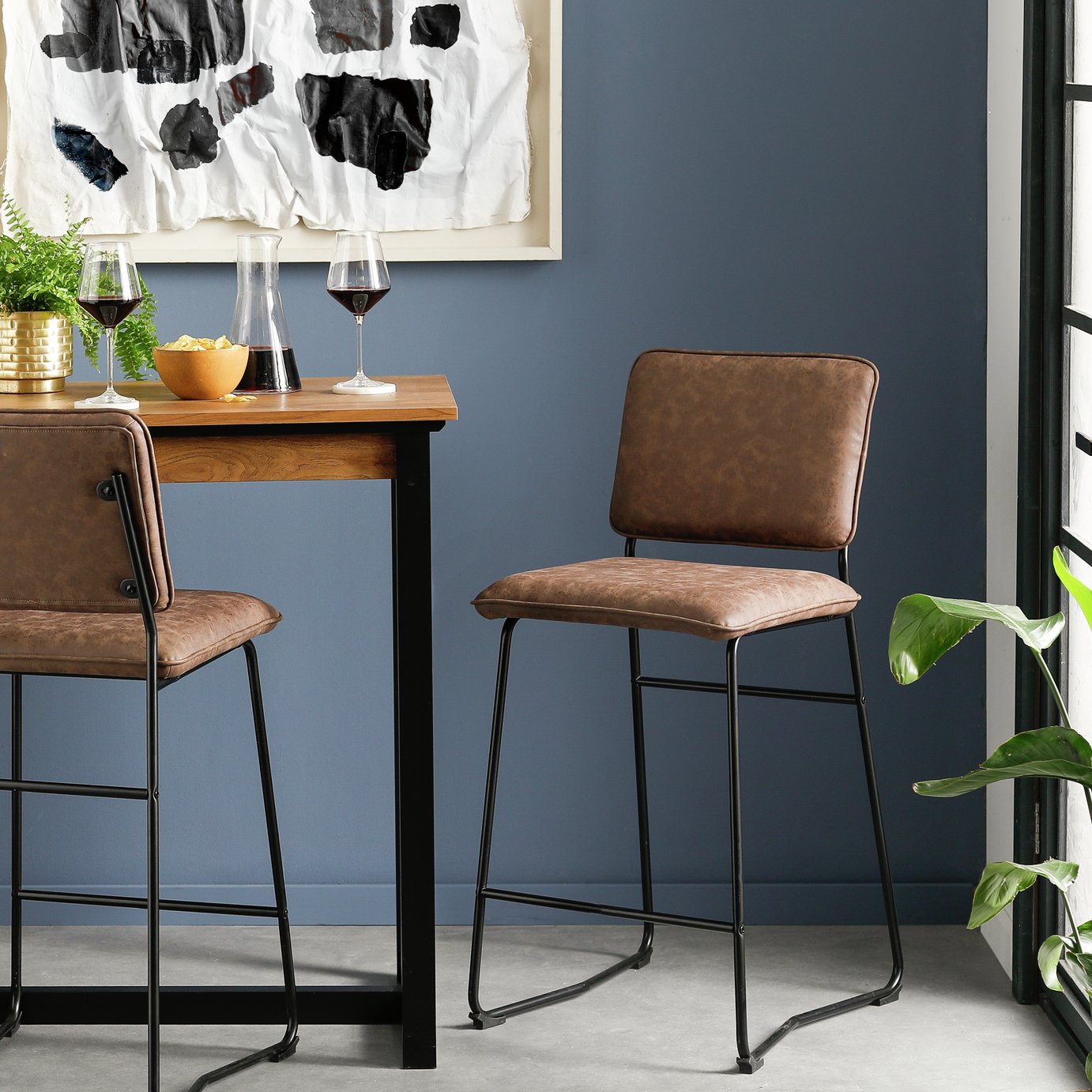 Habitat Loft Living Bar Stool - Black