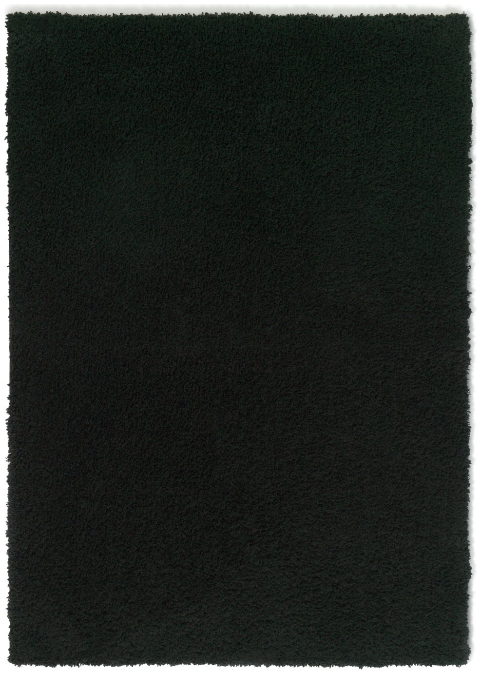 Habitat Recycled Cosy Plain Shaggy Rug -200x290cm - Black