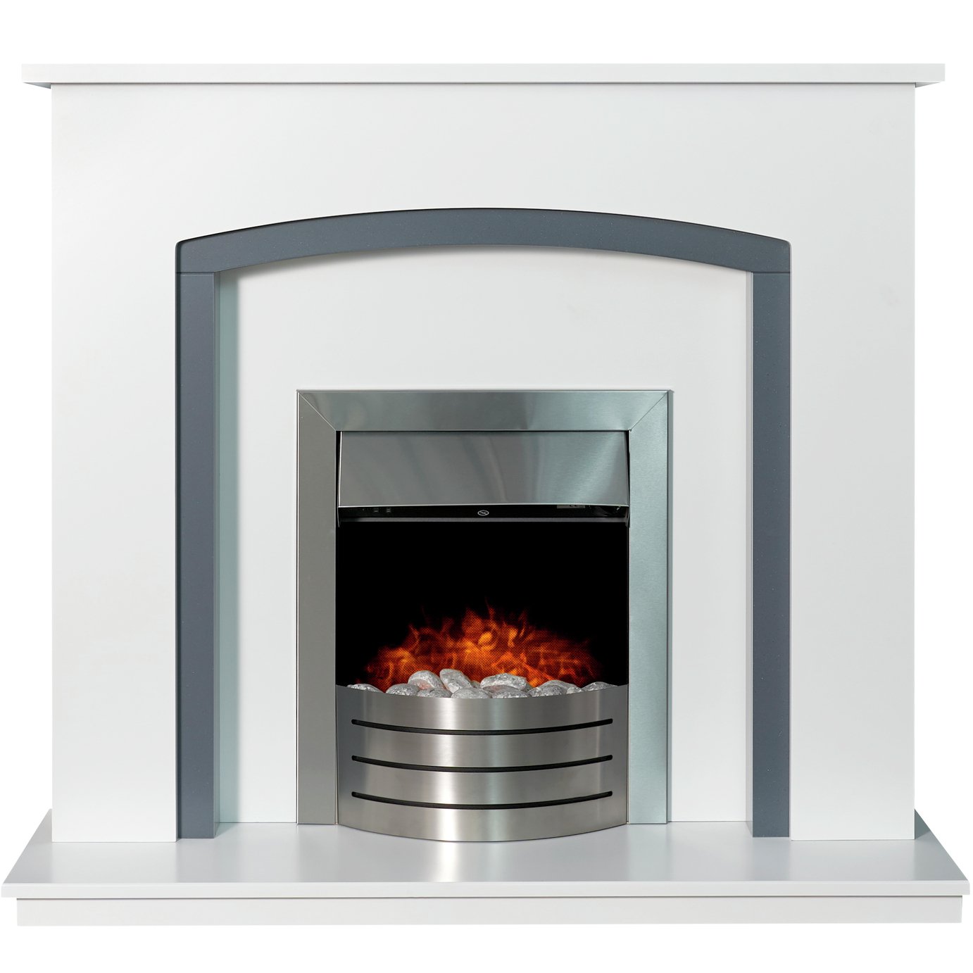 Adam Tuscany Electric Fire Suite with Comet - White