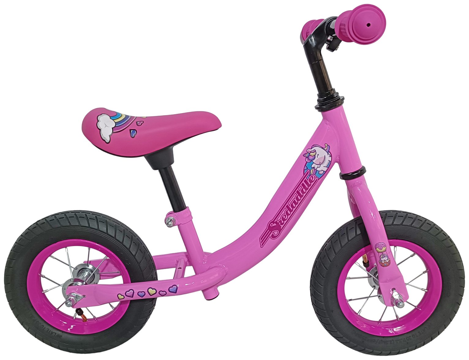 Skedaddle Unicorn 10inch Wheel Size Unisex Balance Bike Pink
