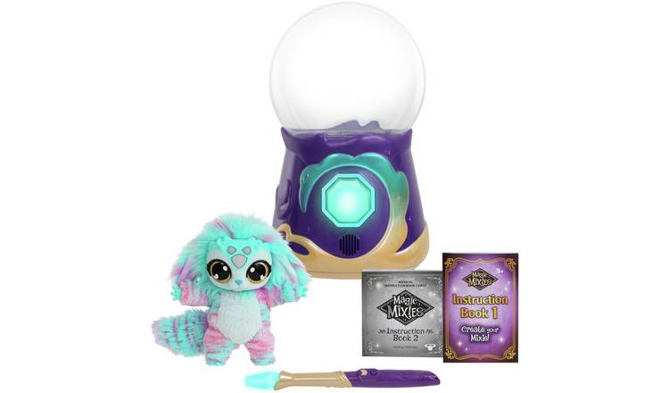 Magic Mixies Magical Misting Crystal Ball with Interactive 8 inch Blue  Plush Toy and 80+ Sounds and Reactions, Small Breeds