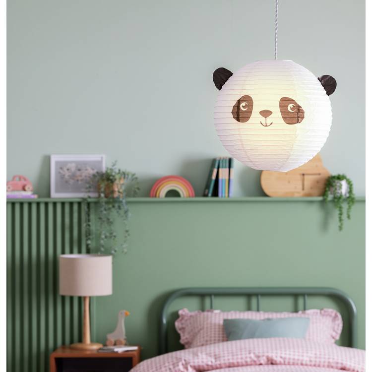 Argos Home Kids White Panda Easy Fit Paper Lampshade - 40cm 0