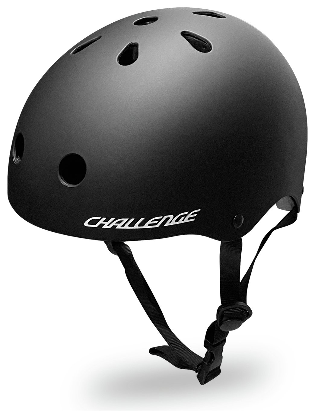 Challenge Unisex BMX Bike Helmet - Black, 54-58cm