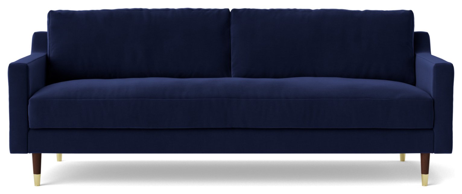 Swoon Rieti Velvet 3 Seater Sofa - Ink Blue