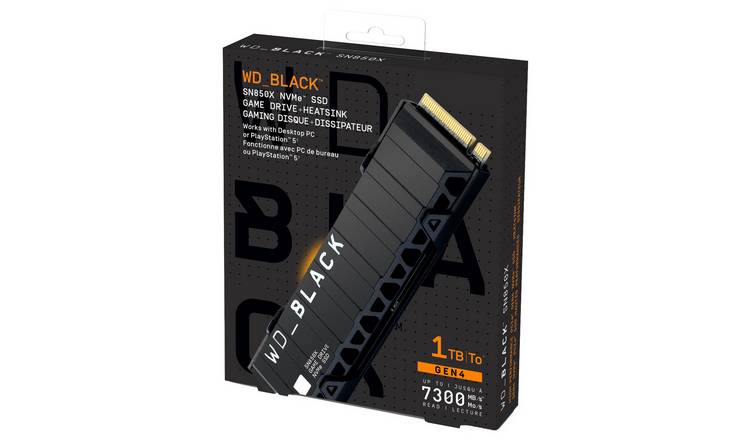 Buy WD_BLACK SN850X Heatsink 1TB NVMe SSD | External hard drives | Argos