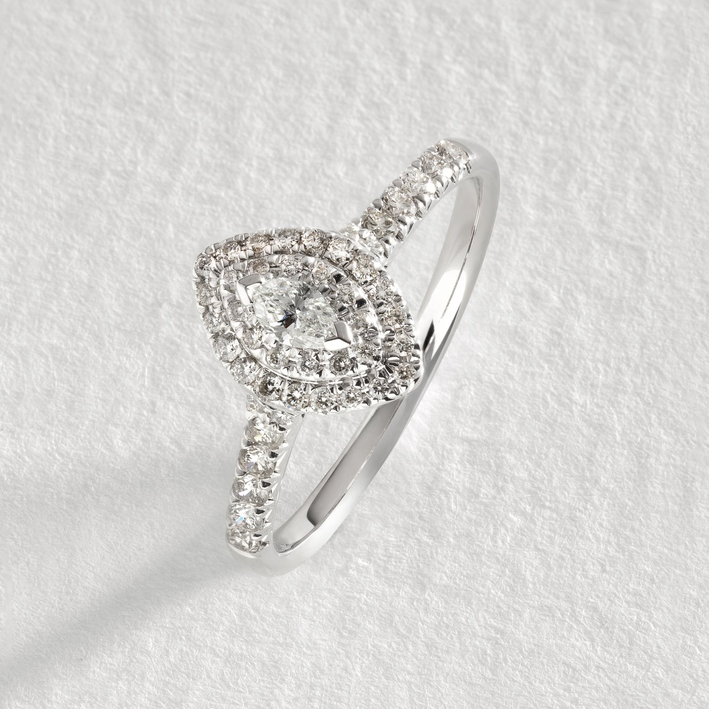 Revere 9ct White Gold 0.40ct Diamond Engagement Ring - L