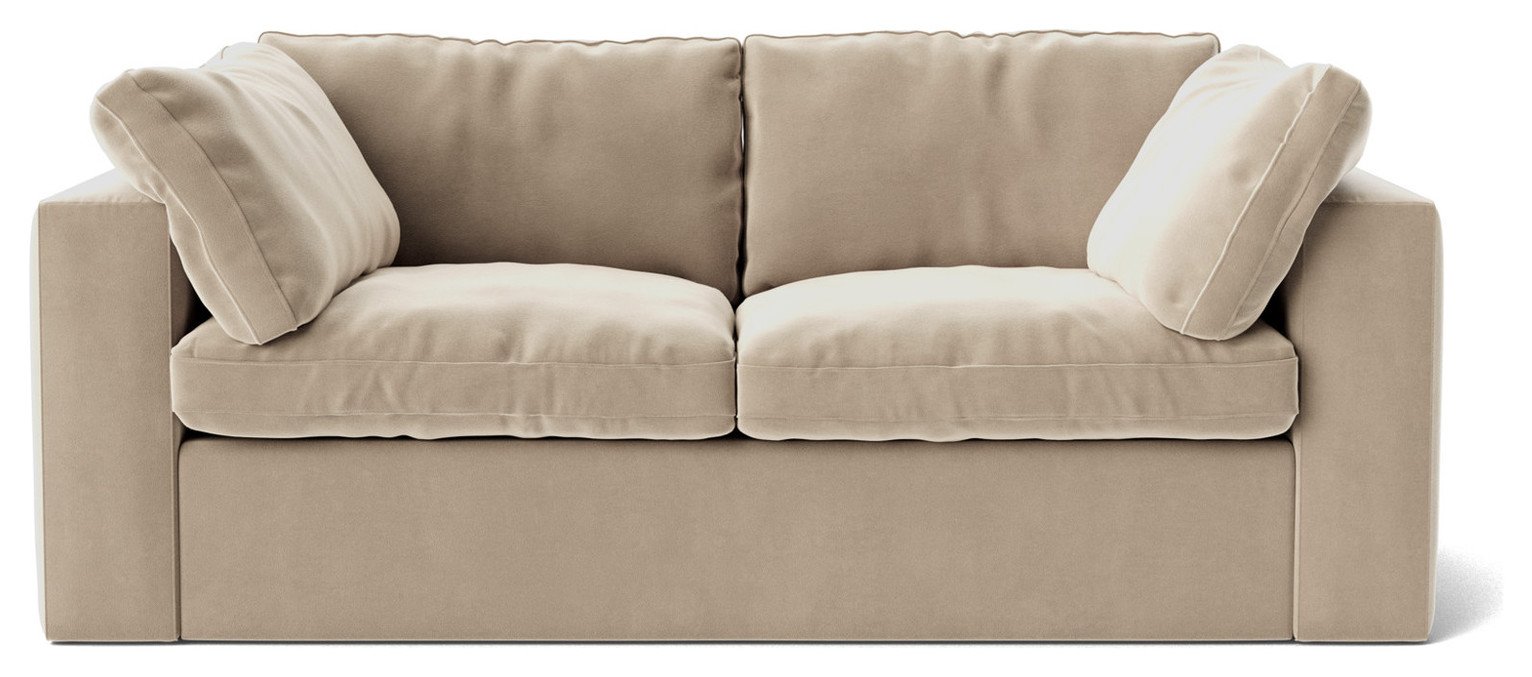 Swoon Seattle Velvet 2 Seater Sofa - Taupe