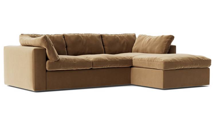 Argos leather store corner sofa