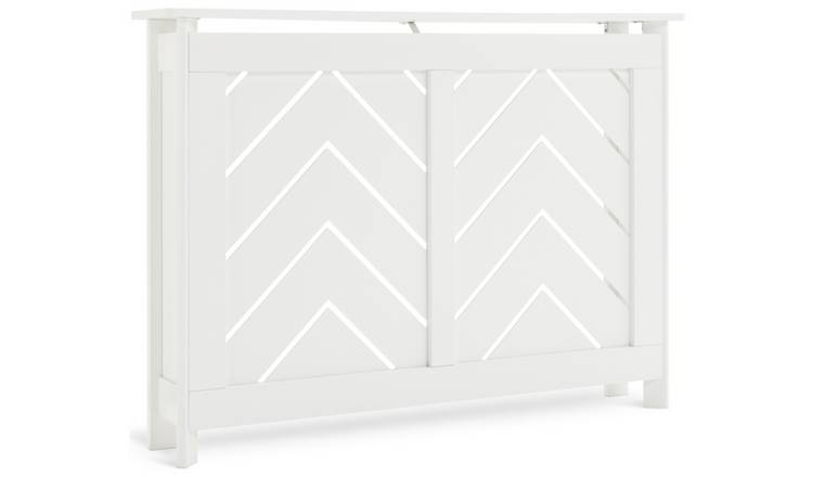 Habitat Chevron Small Radiator Cover - White