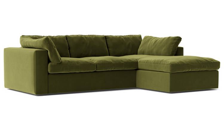 Green deals corner couch