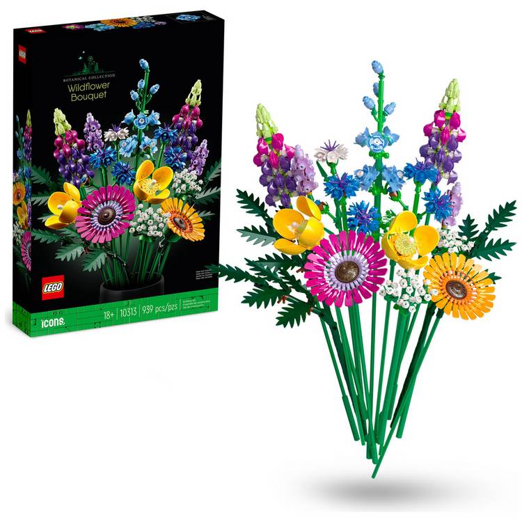 LEGO Icons Wildflower Bouquet Flowers Set for Adults 10313	 0