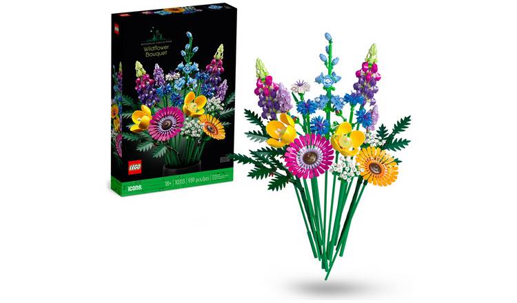 LEGO Icons Wildflower Bouquet Flowers Set for Adults 10313	