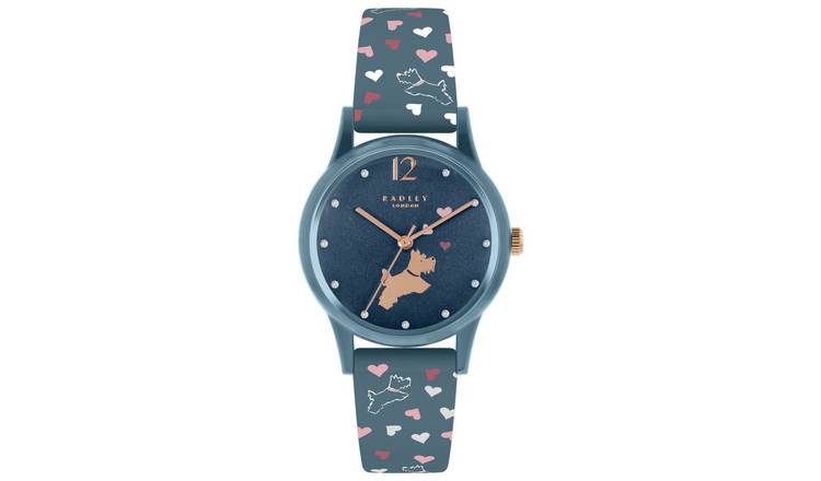 Buy Radley Ladies Vintage Blue Heart Silicone Strap Watch Argos