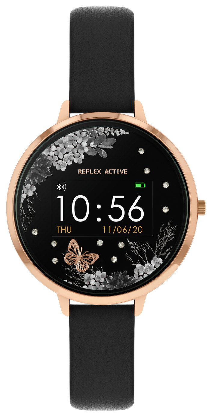 Reflex Active Series 3 Ladies Black Strap Smart Watch