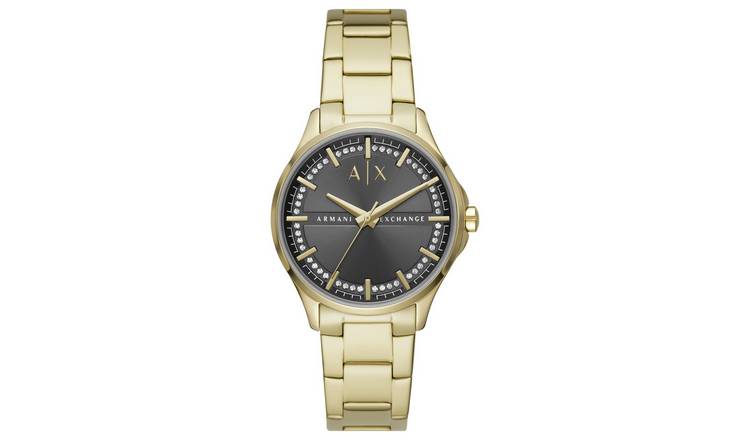 Buy Armani Exchange Ladies Gold Stainless Steel Bracelet Watch | Womens  watches | Argos