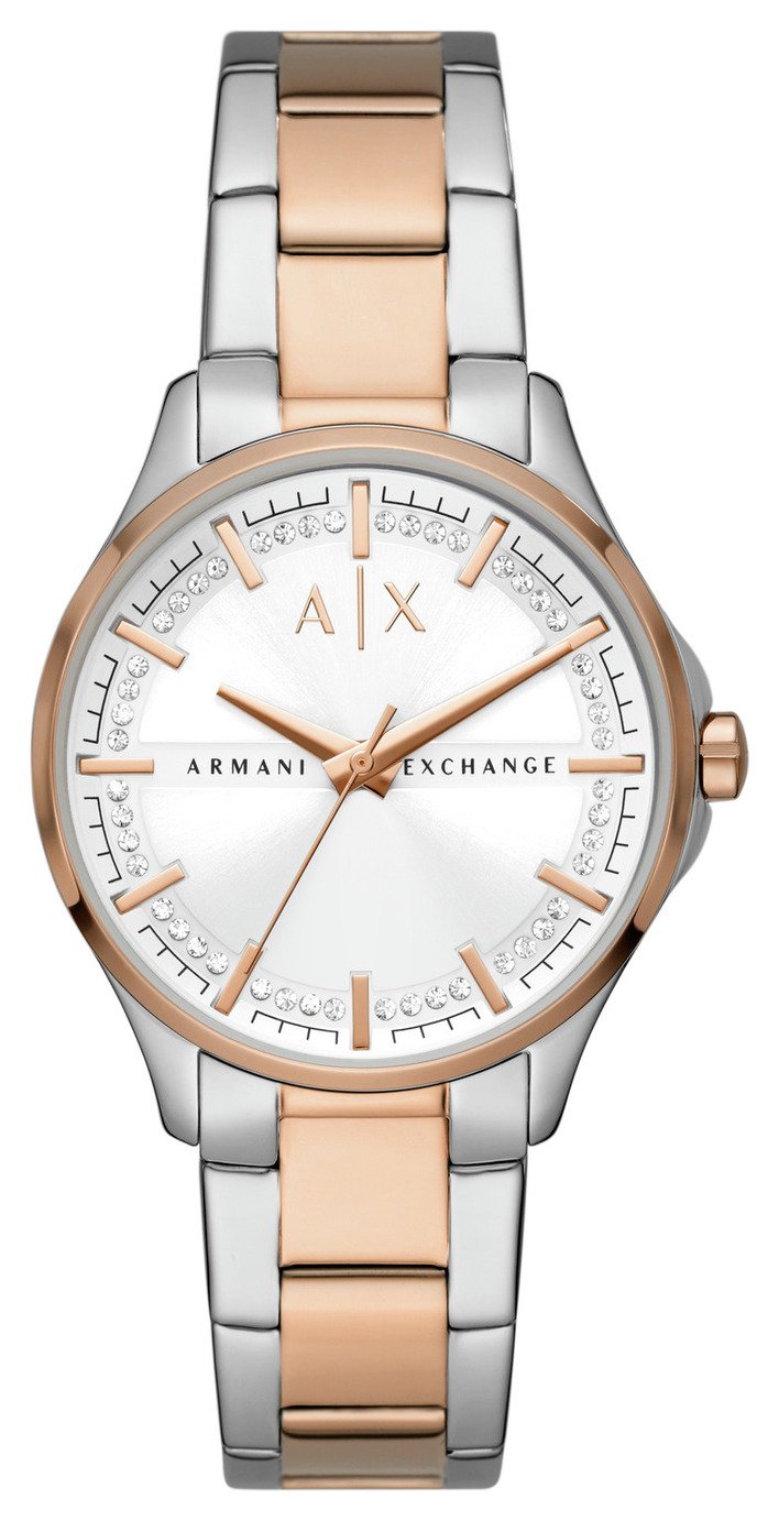 Armani Exchange Ladies Two Tone Bracelet Watch