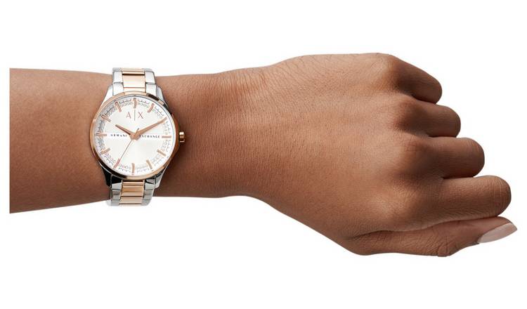Buy Armani Exchange Ladies Two Tone Bracelet Watch | Womens watches | Argos