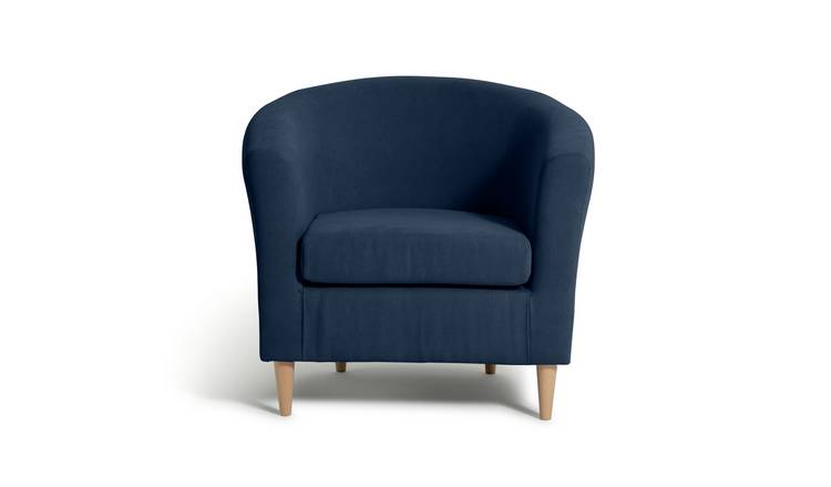 Argos blue best sale velvet chair