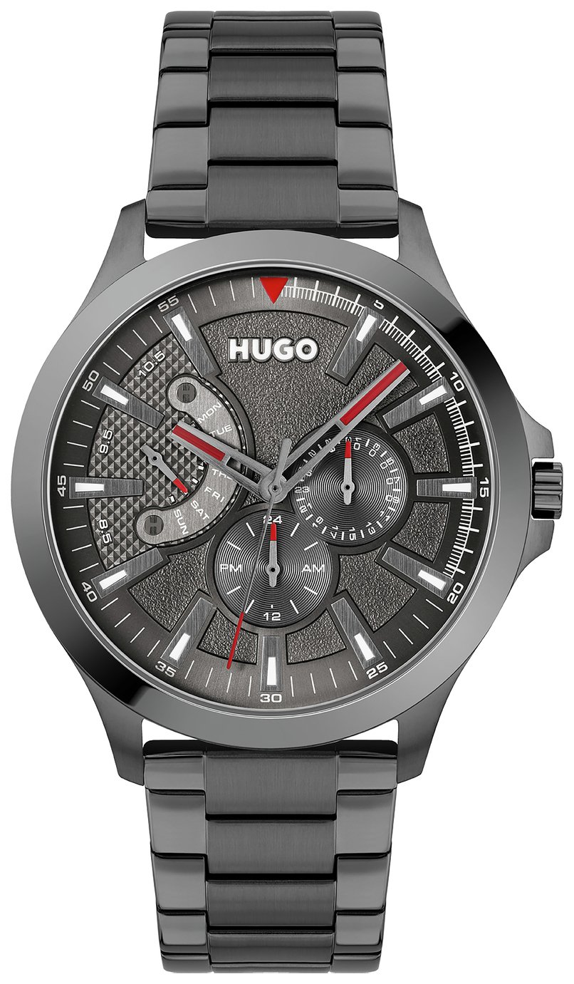 HUGO Leap Men's Grey Stainless Steel Bracelet Watch