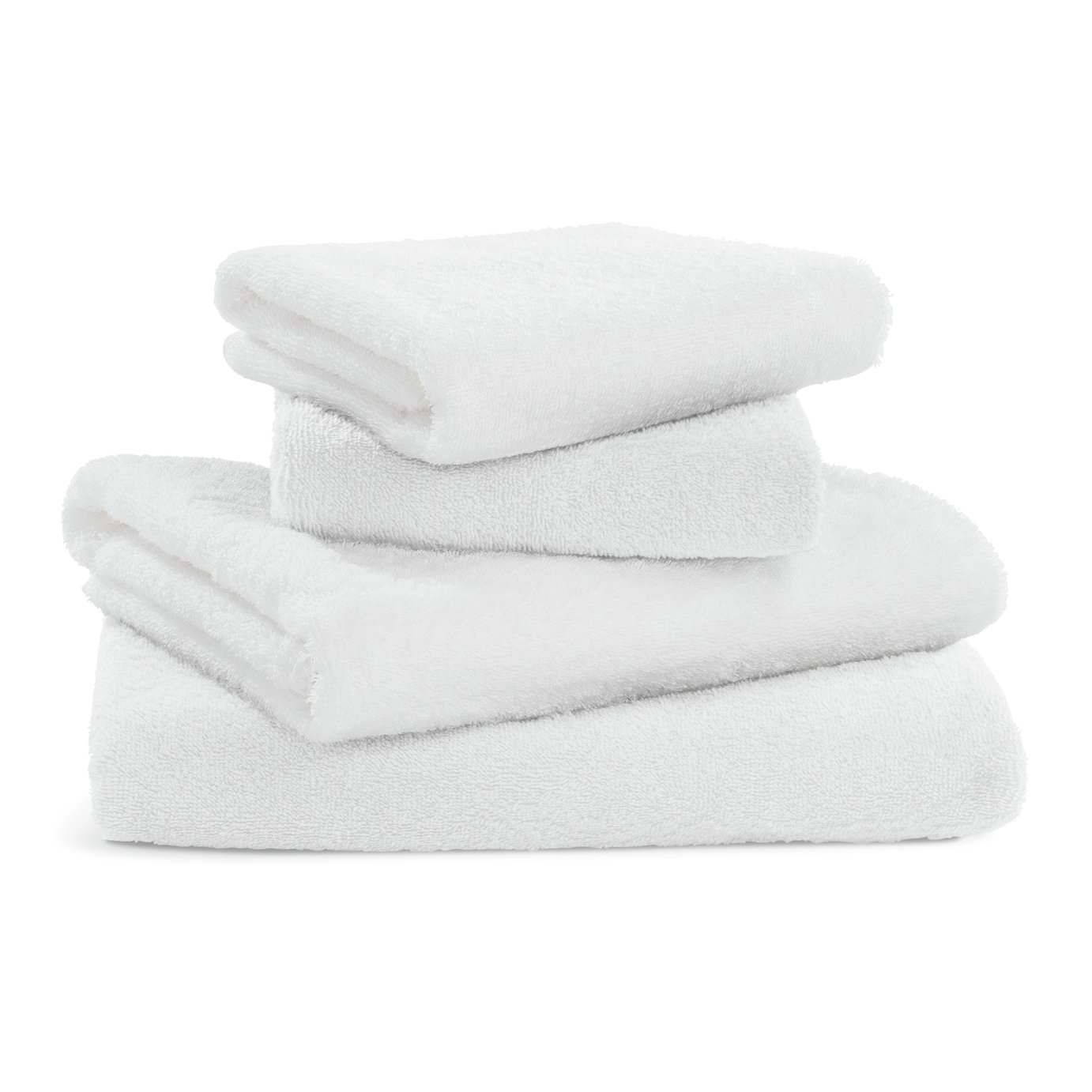 Home Essentials Plain 4 Piece Towel Bale - Super White