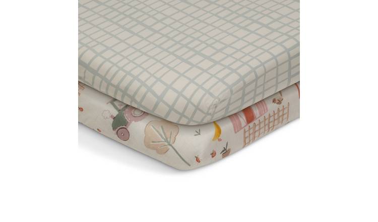 Buy Habitat Cotton Little Farm Nursery Twin Fitted Sheet Cots Cot and crib sheets Argos