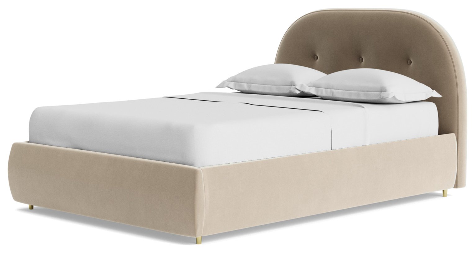 Swoon Southwark Velvet Double Ottoman Bedframe - Taupe