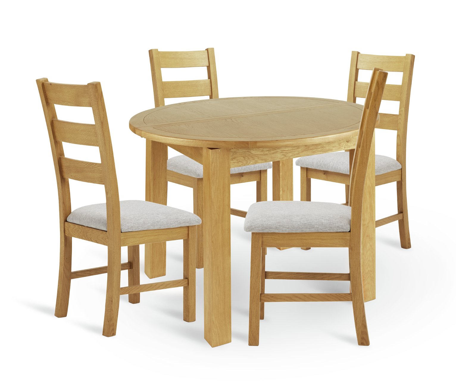 Argos Home Ashwell Oak Extending Round Table & 4 Chairs