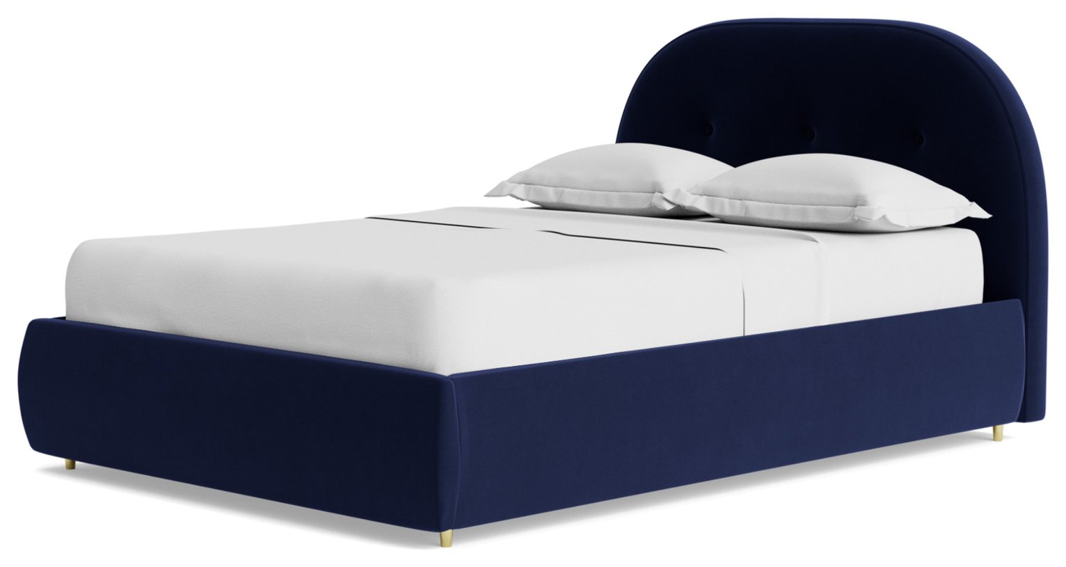 Swoon Southwark Velvet Kingsize Ottoman Bedframe - Ink Blue