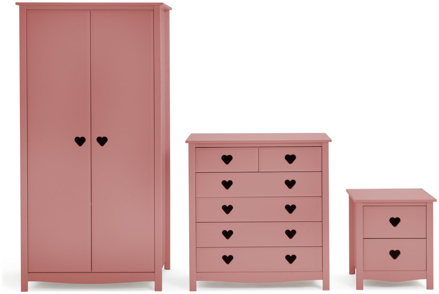 Habitat Kids Mia 3 Piece 2 Door Wardrobe Set - Pink