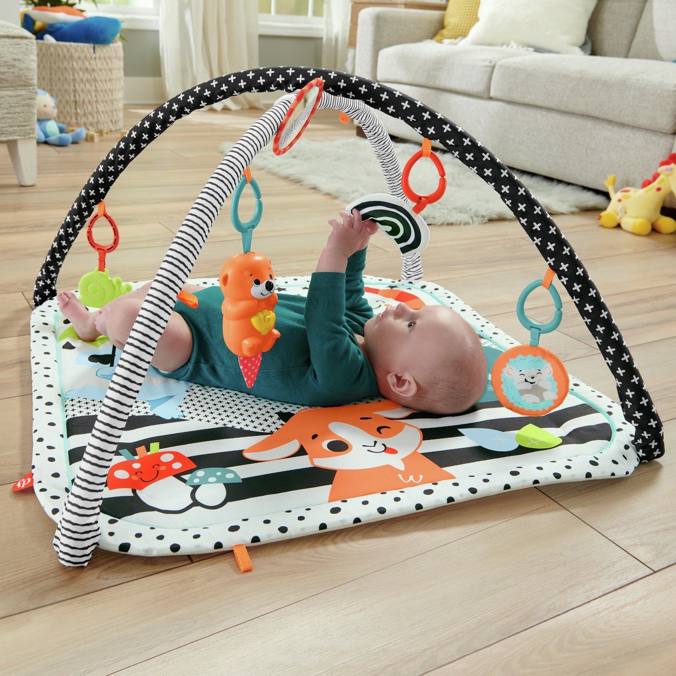 Fisher-Price 3-in-1 Music, Glow and Grow Gym Play Mat