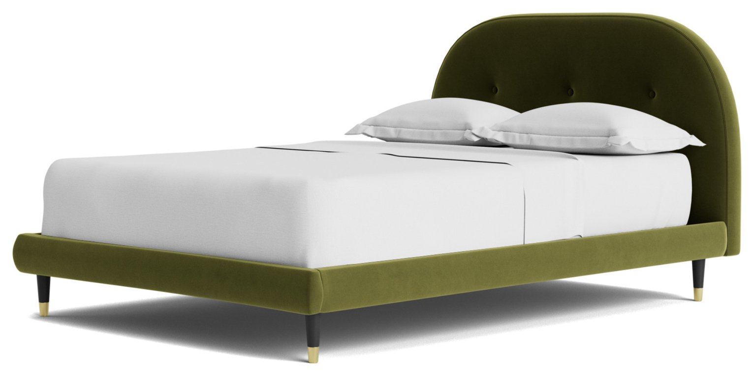 Swoon Southwark Kingsize Velvet Bed Frame - Fern Green