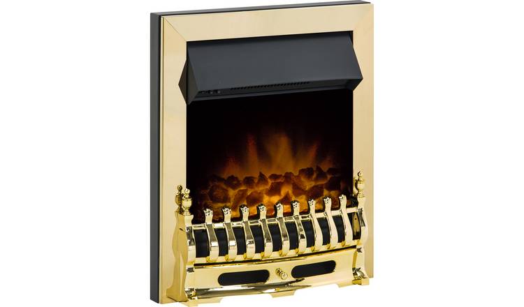 Buy Adam Blenheim Electric Inset Fire - Brass | Electric fires | Argos