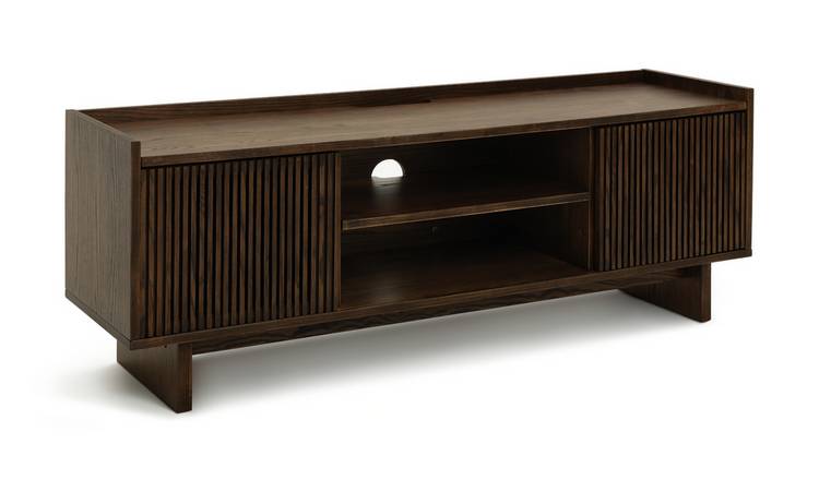 Dark wood 2024 tv stand