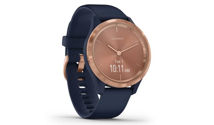 Garmin Vivomove 3S Smart Watch - Rose Gold/ Navy Band