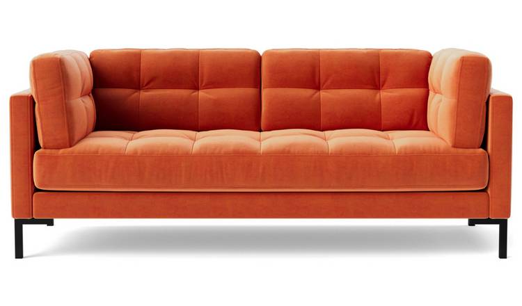 Burnt orange two seater shop sofa