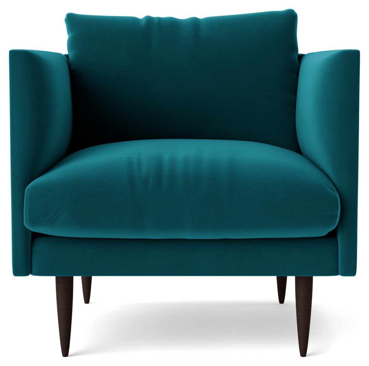 Swoon Luna Velvet Armchair - Kingfisher Blue