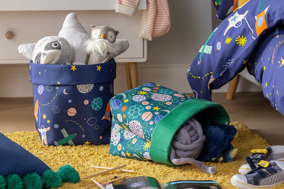 Habitat Pack of 2 space kids storage bags.