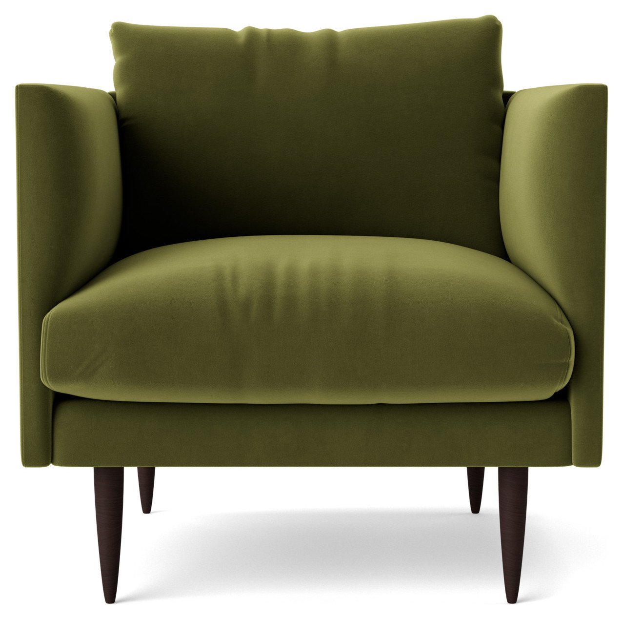 Swoon Luna Velvet Armchair - Fern Green