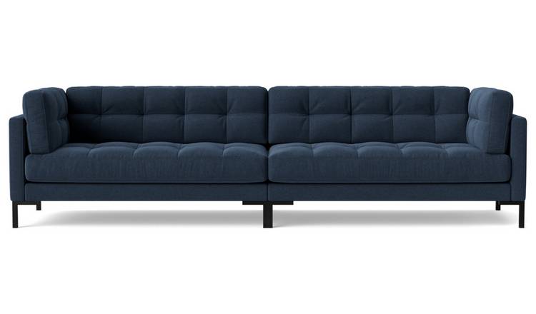 Swoon Landau Fabric 4 Seater Sofa - Indigo Blue