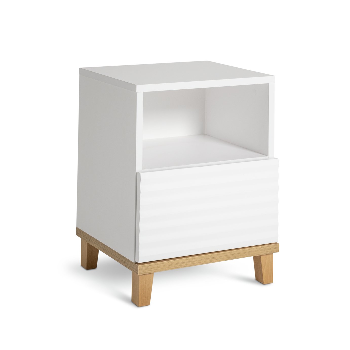 Habitat Cleo 1 Drawer Bedside Table - White