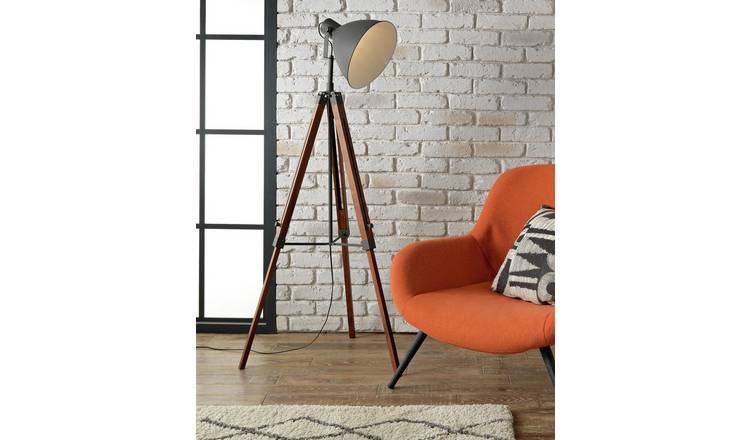 Tripod floor deals lamp black legs