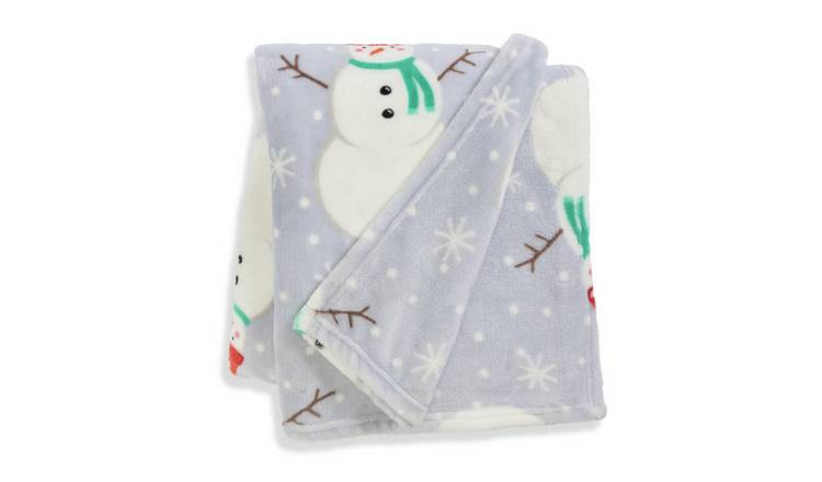 Buy Habitat Snowman Print Fleece Throw - Multicolour - 125x150cm | Blankets  and throws | Argos