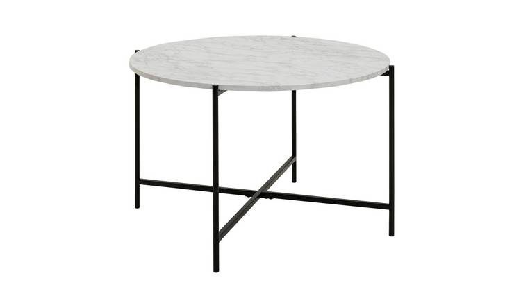 Round glass deals coffee table argos