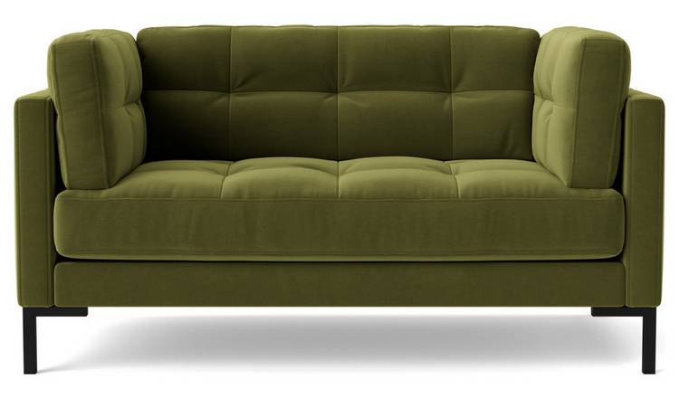 Swoon Landau Velvet Cuddle Chair - Fern Green