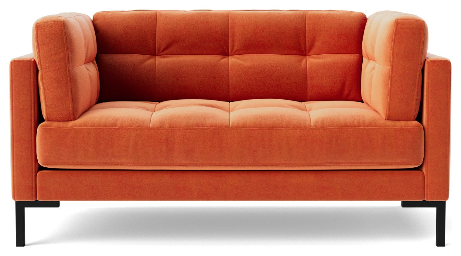 Swoon Landau Velvet Cuddle Chair - Burnt Orange