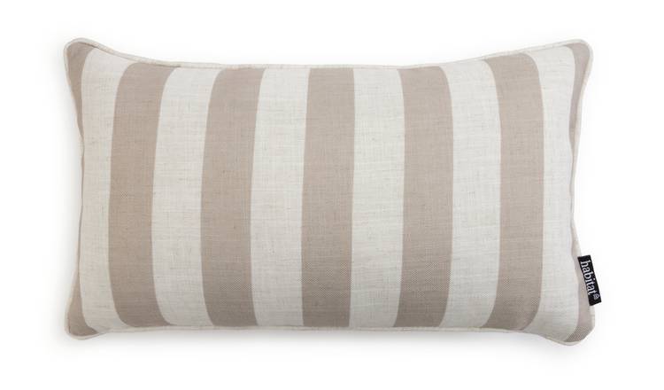 Buy Habitat Striped Cushion Coffee Cream 30x50cm Cushions Argos